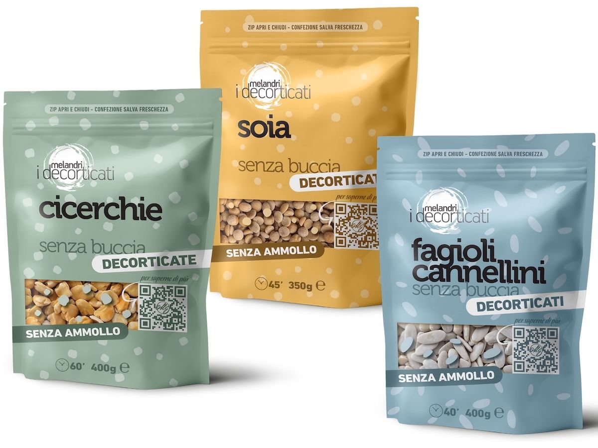 Melandri Gaudenzio lancia soia, cannellini e cicerchie decorticati