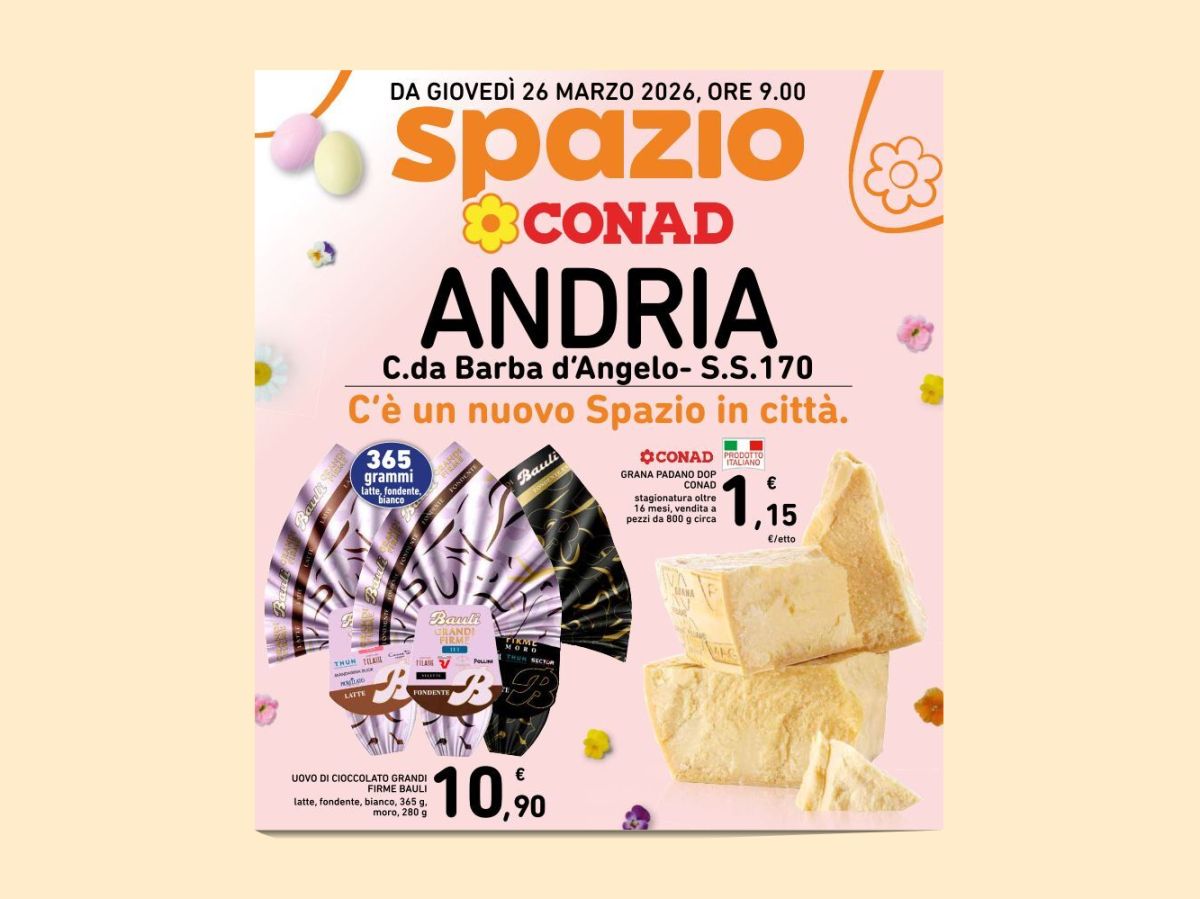 Spazio Conad apre ad Andria ma senza la galleria commerciale