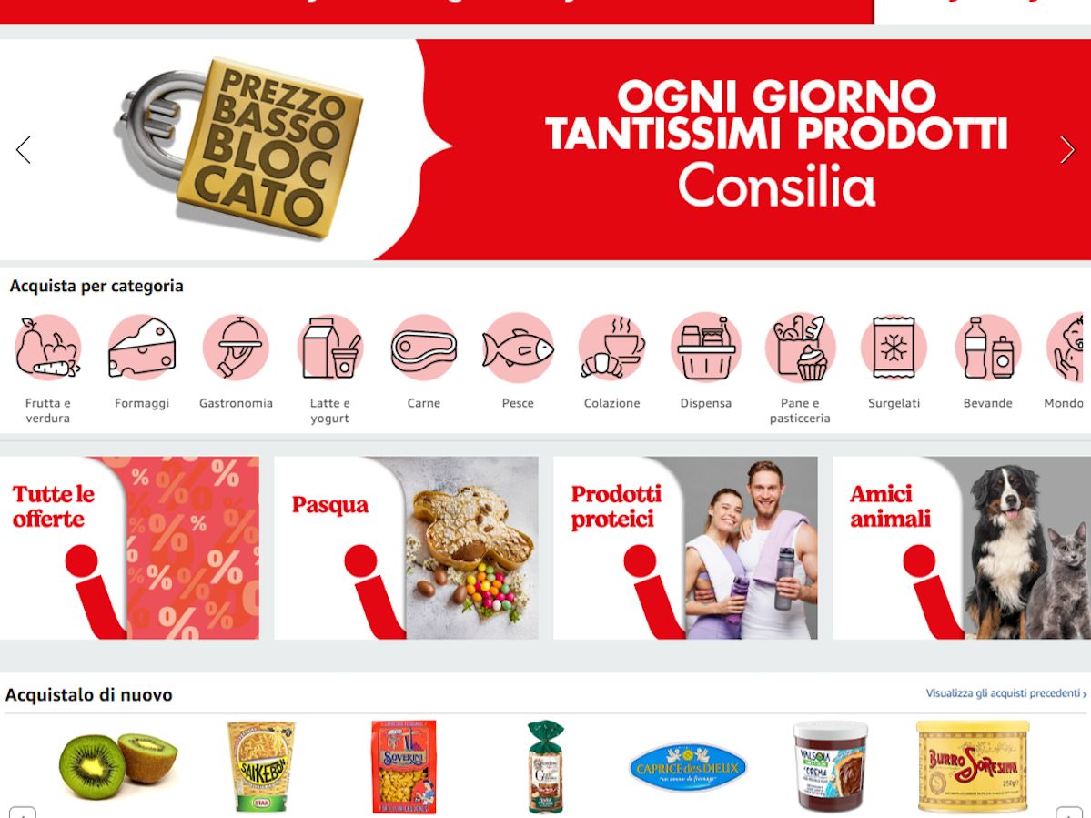 Amazon: per i clienti di Brescia arriva la spesa a casa di Italmark