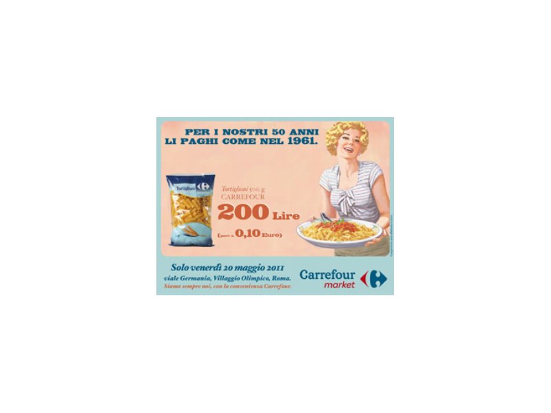 Carrefour riporta i prezzi al 1961 Carrefour riporta i prezzi al 1961