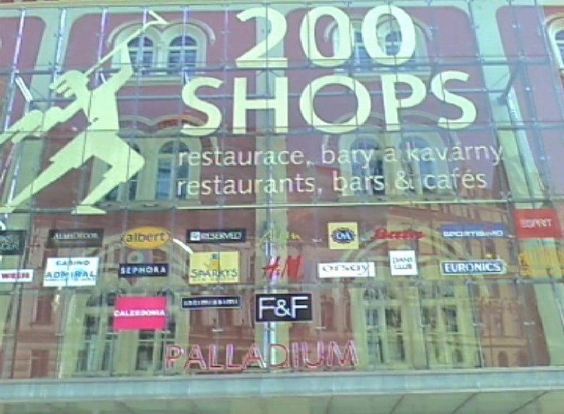 Il Palladium, un vero mall nel centro di Praga