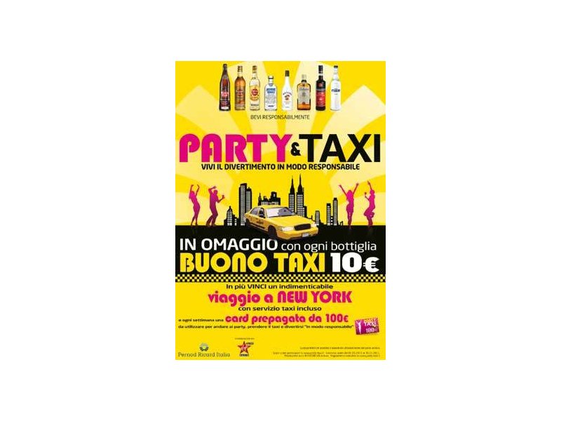 Pernod Ricard regala il taxi a chi compra alcolici Pernod Ricard regala il taxi a chi compra alcolici