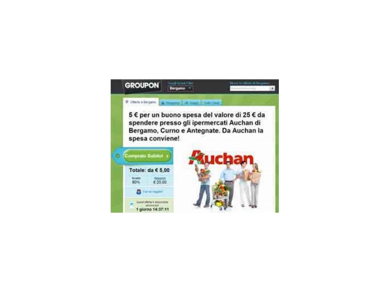 Auchan amplia la partnership con Groupon