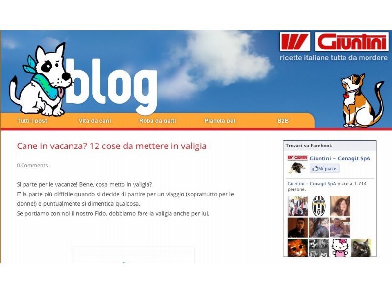 Giuntini apre un blog dedicato ai pet