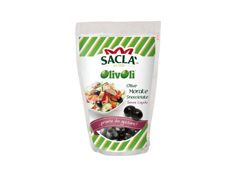 Saclà: pack innovativo per le Olive Morate Snocciolate