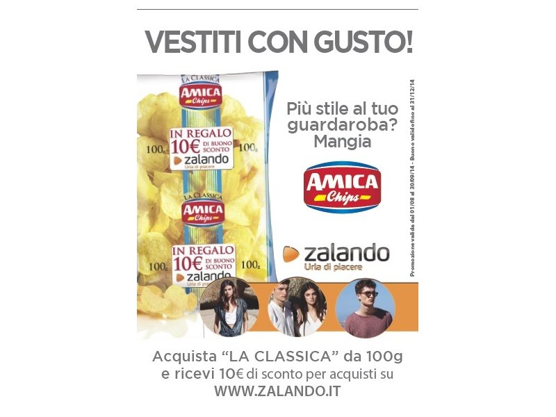 Amica Chips e Zalando vestono con gusto