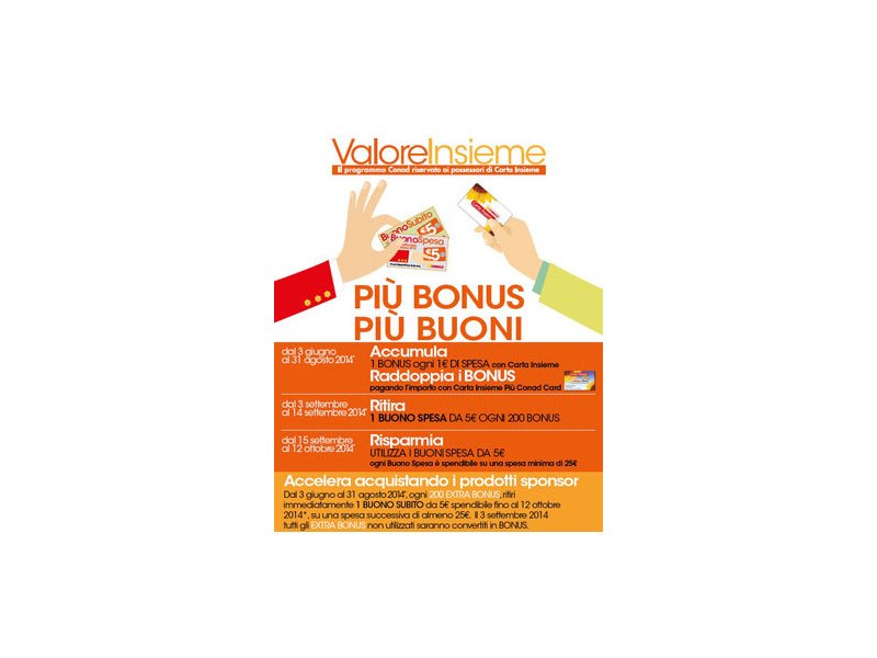 Conad del Tirreno sostiene la spesa con "Più Bonus Più Buoni" Conad del Tirreno sostiene la spesa con "Più Bonus Più Buoni"