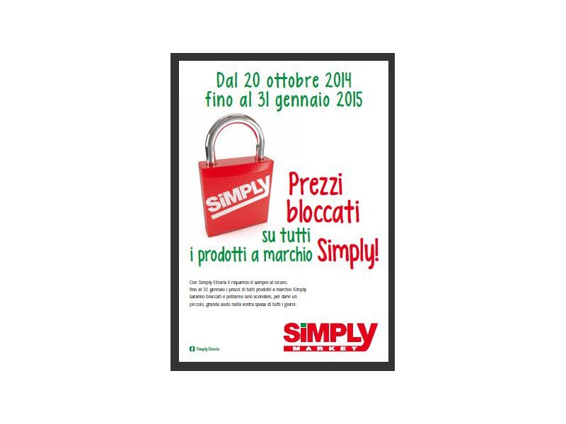 Cooperativa Etruria blocca i prezzi dei prodotti a marchio Simply