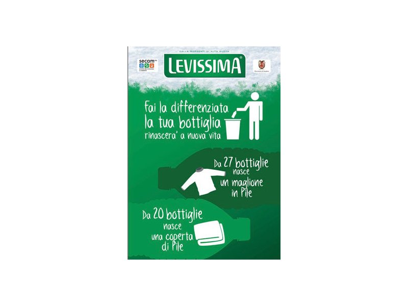 Levissima porta la raccolta differenziata sulle piste da sci Levissima porta la raccolta differenziata sulle piste da sci