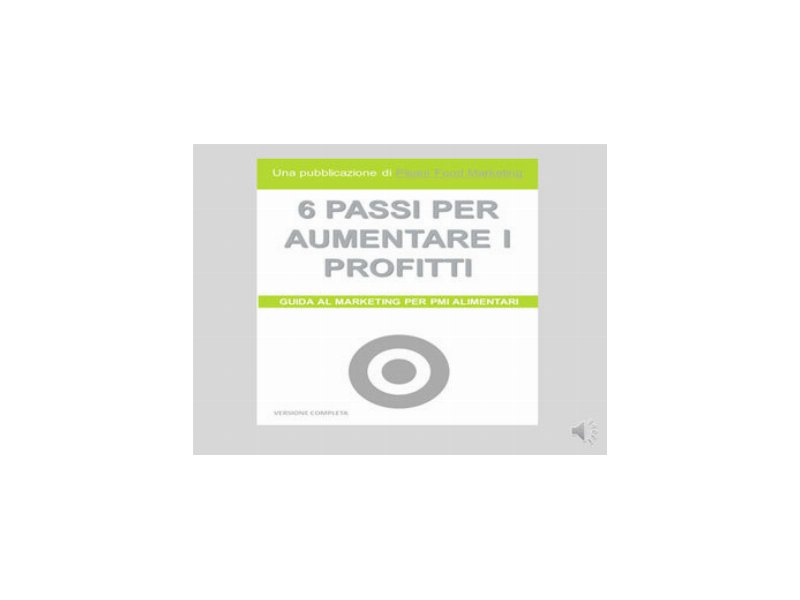 Marketing per aziende alimentari.Pisani Food Marketing