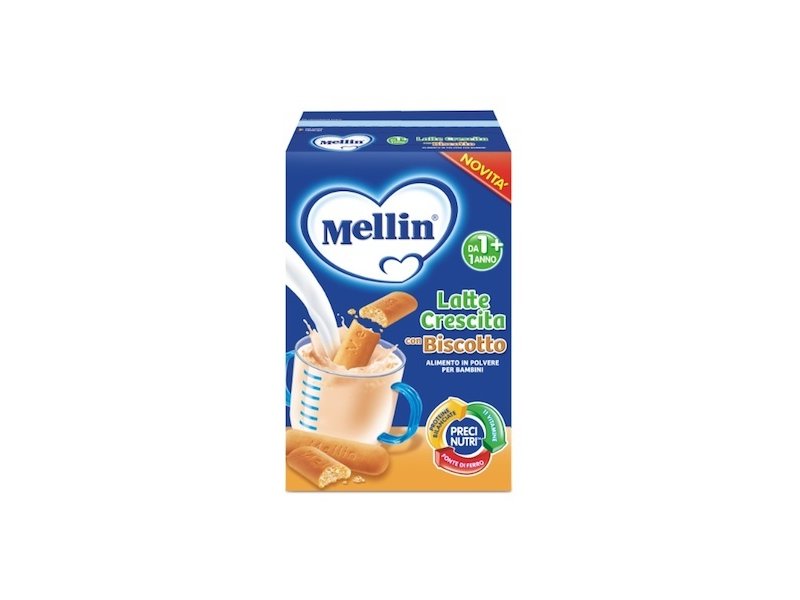 Mellin presenta Latte Crescita con Biscotto