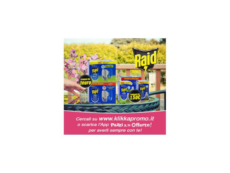 Raid sceglie Klikkapromo-Pazzi per la prima campagna di couponing digitale Raid sceglie Klikkapromo-Pazzi per la prima campagna di couponing digitale