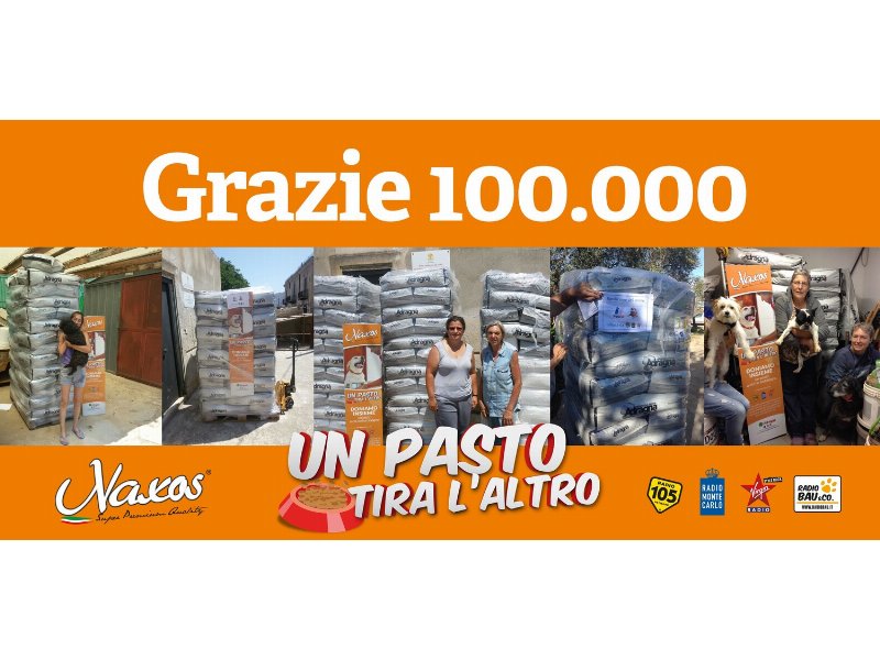 Adragna Pet Food dona 100.000 pasti ai canili