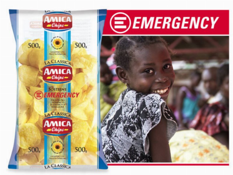 Amica Chips sostiene Emergency