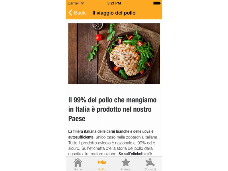 Arriva l'app "W il pollo"