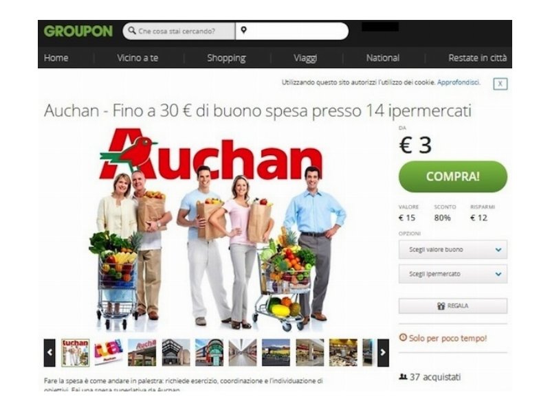 Auchan rinnova la collaborazione con Groupon