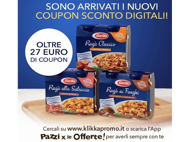 Barilla e Klikkapromo insieme per la nuova campagna di couponing