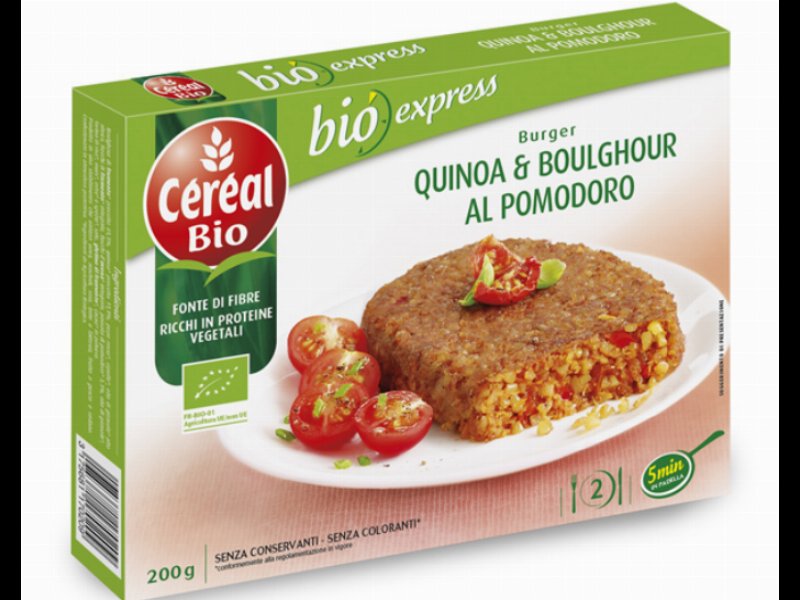 Céréal Bio presenta il Burger di quinoa & boulghour al pomodoro