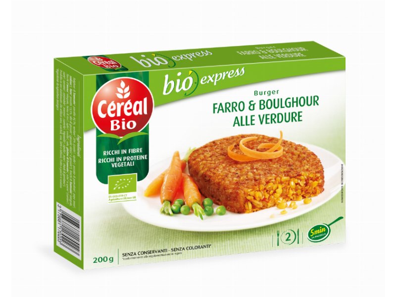 Céréal Bio presenta il Burger farro & boulghour alle verdure