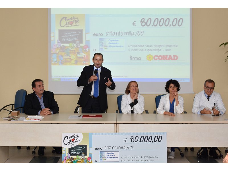 Conad del Tirreno dona un ecografo al Microcitemico di Cagliari