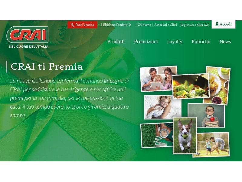  Crai lancia a livello nazionale il nuovo catalogo premi