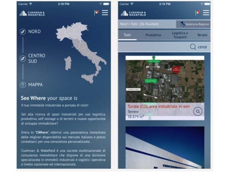 Cushman & Wakefield lancia app per operatori dell'immobiliare industriale