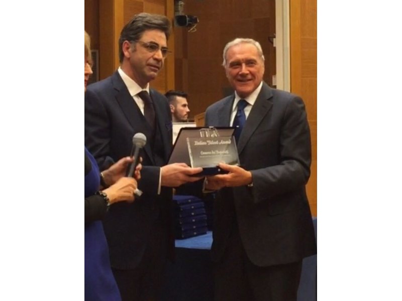 De Nigris premiato al Parlamento con l'Italian Talent Award