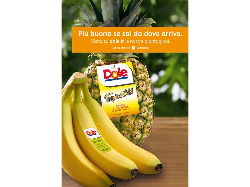 Dole personalizza le pensiline lombarde con i colori della frutta Dole personalizza le pensiline lombarde con i colori della frutta