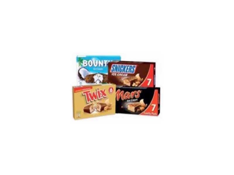 In arrivo le nuove barrette gelato Twix e Bounty