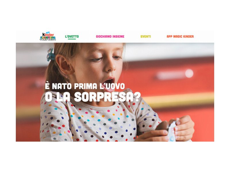 Kinder Sorpresa è on air con il nuovo sito web