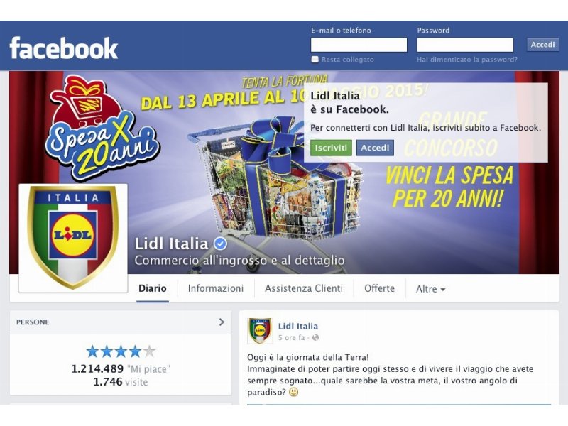 Lidl premiata per la “Miglior Campagna Facebook dell’anno”