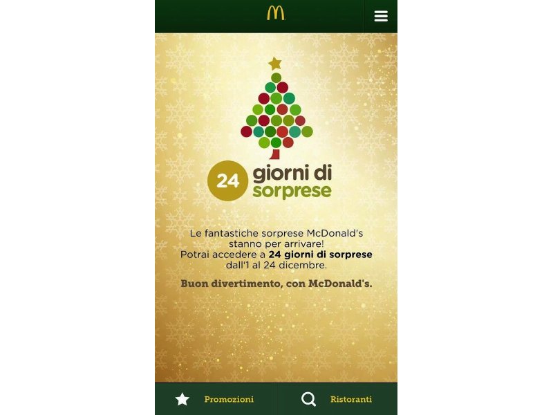 McDonald's lancia "24 giorni di sorprese", la versione tecnologica del calendario delle feste