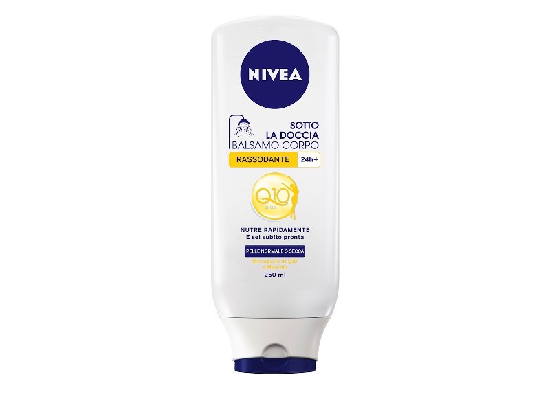 Nivea presenta Q10Plus Balsamo Corpo Sotto la Doccia Rassodante