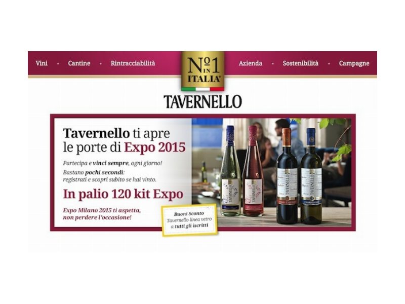 Tavernello regala l’ingresso ad EXPO