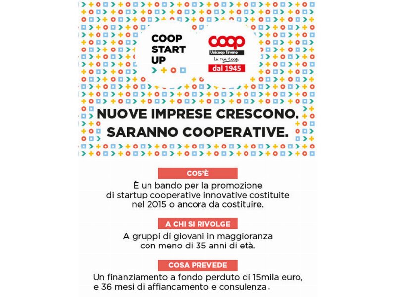 Unicoop Tirreno favorisce la formazione di nuove imprese cooperative