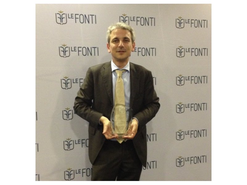 A Luca Zocca il premio “Le fonti 2016” come marketing manager dell’anno