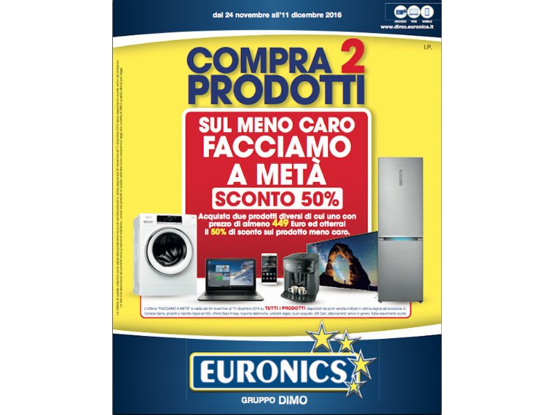 Al via la nuova campagna "Facciamo a metà" di Euronics