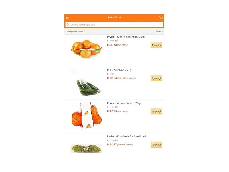Amazon inizia a vendere prodotti freschi con Prime Now