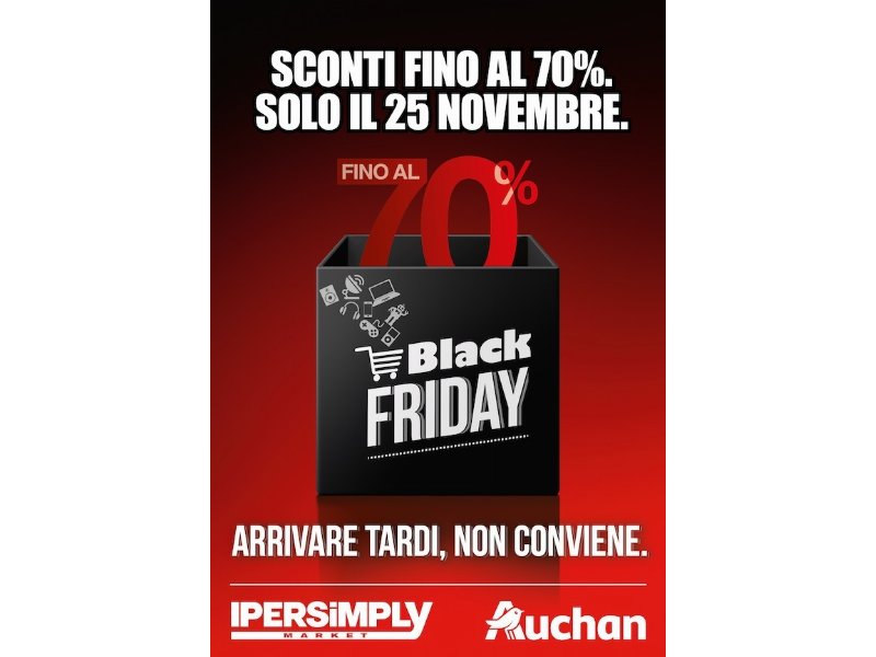 Auchan e Ipersimply si preparano al Black Friday