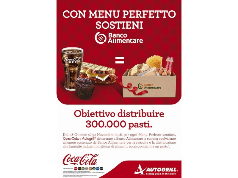 Coca-Cola HBC Italia e Autogrill sostengono Banco Alimentare