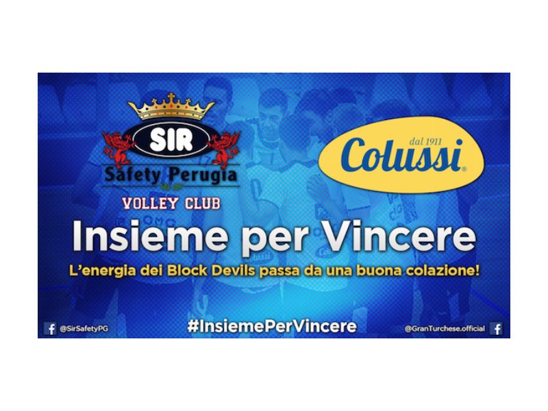 Colussi diventa sponsor della Sir Safety Conad Perugia