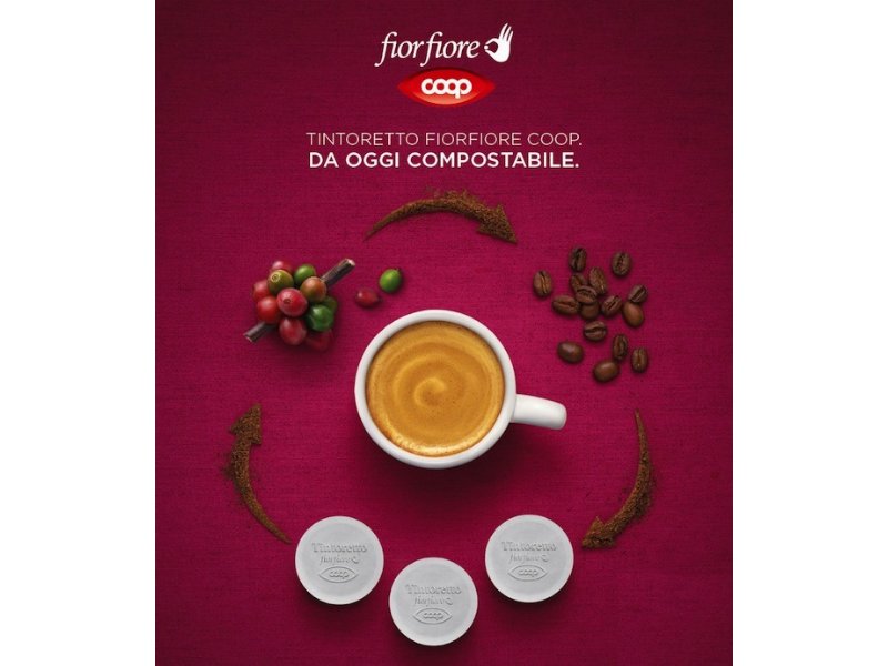 Coop presenta la capsula compostabile della linea Fiorfiore