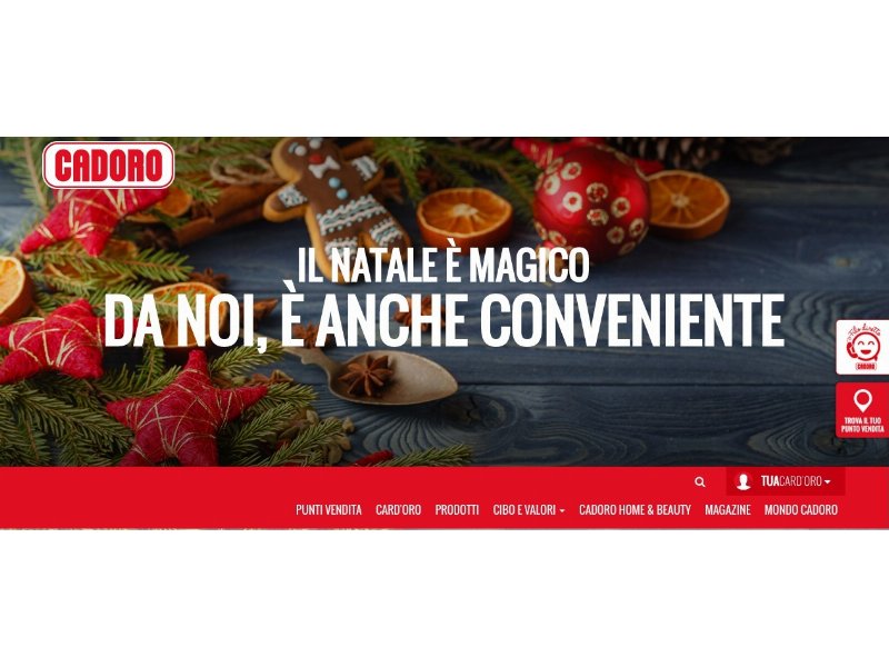 E' online il nuovo sito dei supermercati Cadoro