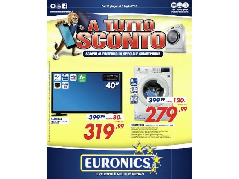 Euronics: parte la promozione "A Tutto Sconto"