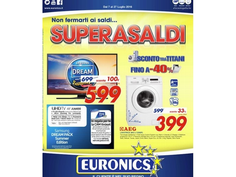 Euronics presenta il nuovo volantino "SuperaSaldi"