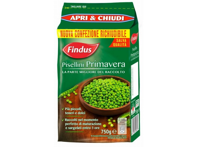 Findus lancia il nuovo pack richiudibile per i Pisellini Primavera