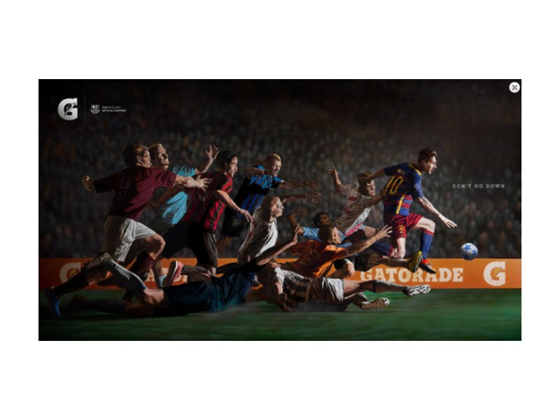 Lionel Messi protagonista della nuova campagna Gatorade "Messi Don’t Go Down"