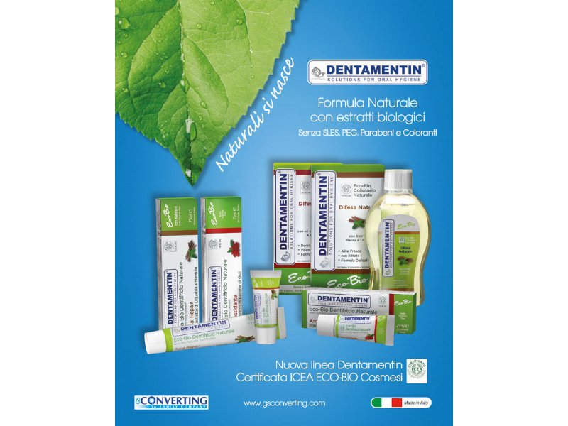 Nuova campagna stampa Dentamentin Eco Bio . Naturali si nasce.