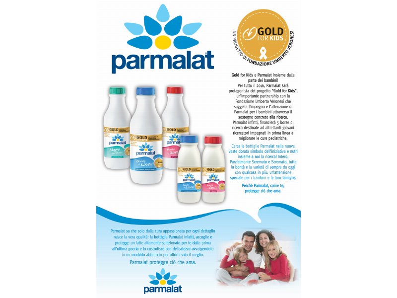 Parmalat sostiene il progetto “Gold for Kids”