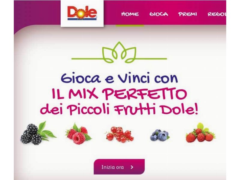 Piccoli Frutti, Dole punta sul Mix Perfetto dei berries evidenziando i benefici per il consumatore